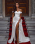 2022 Satin Wedding Dresses Split Side Off The Shoulder Sheath Wedding Gown Said Mhamad Photography 2022